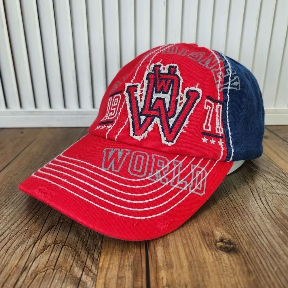 Disney Parks Walt Disney World 1971 Baseball Hat Cap Red Blue Strapback WDW